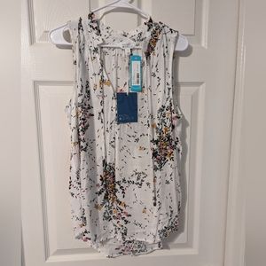 Market & Spruce Floral Sleeveless Blouse NWT